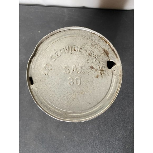 Vintage Orange White CO-OP Motor Oil Can Tin 1 Imperial Quart French Canada - Picture 5 of 5